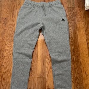 Grey fleece adidas sweats that have never been worn. Truer to size and size L